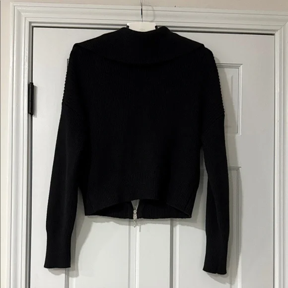 Abercrombie & Fitch A&F Double Zip Cardigan - Black size S - Picture 6 of 9